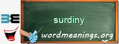 WordMeaning blackboard for surdiny